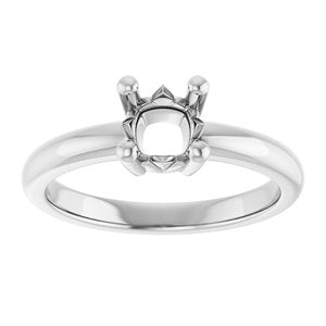 14K X1 White Gold 5.5x5.5 mm Cushion Ring Mounting – image 6