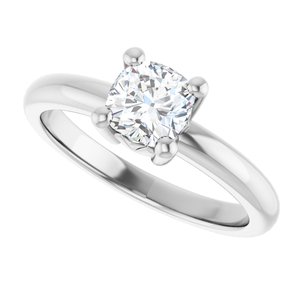 10K X1 White Gold 5.5x5.5 mm Cushion Ring Mounting – image 8