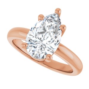 10K Rose Gold 12x7.5 mm Pear Ring Mounting – image 8