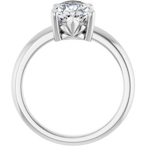 Sterling Silver 12x7.5 mm Pear Ring Mounting – image 3