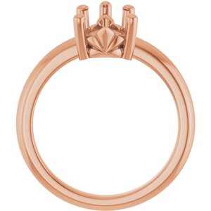 10K Rose Gold 12x7.5 mm Pear Ring Mounting – image 4