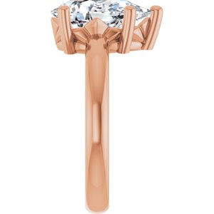 18K Rose Gold 12x7.5 mm Pear Ring Mounting – image 7