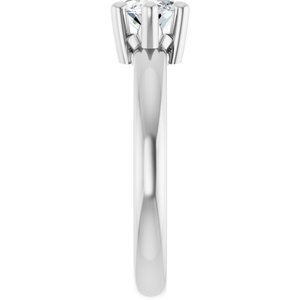 10K White Gold 10.5x5.5 mm Marquise Ring Mounting – image 7