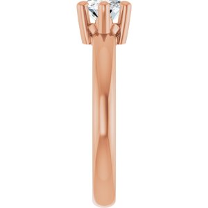 14K Rose Gold 10.5x5.5 mm Marquise Ring Mounting – image 7