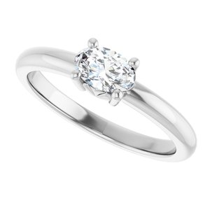 Continuum Sterling Silver 6x4 mm Oval Ring Mounting – image 8