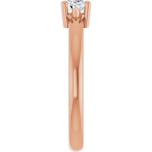 10K Rose Gold 6x4 mm Oval Ring Mounting – image 7