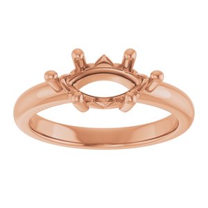 10K Rose Gold 10.5x5.5 mm Marquise Ring Mounting – image 6