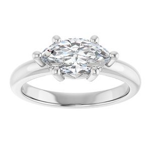 Sterling Silver 10.5x5.5 mm Marquise Ring Mounting – image 5