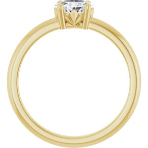 14K Yellow Gold 6x4 mm Oval Ring Mounting – image 3