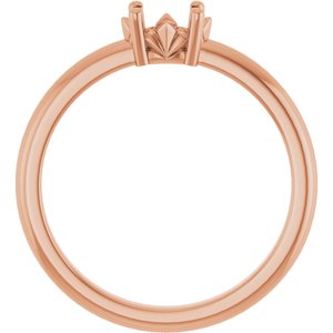 10K Rose Gold 6x4 mm Oval Ring Mounting – image 4