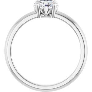 10K X1 White Gold 6x4 mm Oval Ring Mounting – image 3
