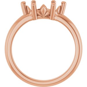 10K Rose Gold 10.5x5.5 mm Marquise Ring Mounting – image 4