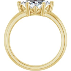 18K Yellow Gold 10.5x5.5 mm Marquise Ring Mounting – image 3