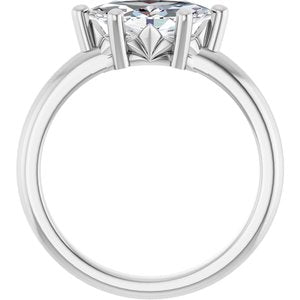 10K White Gold 10.5x5.5 mm Marquise Ring Mounting – image 3