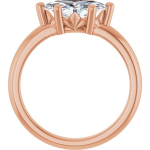 18K Rose Gold 10.5x5.5 mm Marquise Ring Mounting – image 3