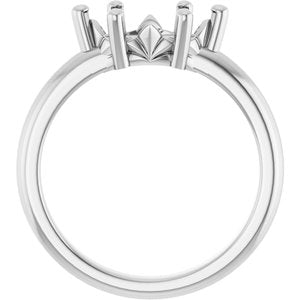 18K White Gold 10.5x5.5 mm Marquise Ring Mounting – image 4