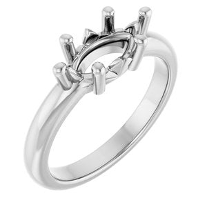 18K Palladium White Gold 10.5x5.5 mm Marquise Ring Mounting – image 2