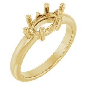 10K Yellow Gold 10.5x5.5 mm Marquise Ring Mounting – image 2