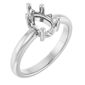 Continuum Sterling Silver 9x6 mm Pear Ring Mounting – image 2