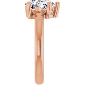 14K Rose Gold 9x6 mm Pear Ring Mounting – image 7