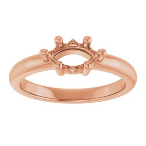 18K Rose Gold 8x4.5 mm Marquise Ring Mounting – image 6