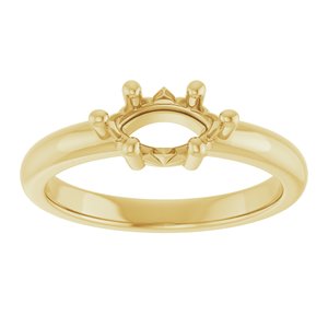 18K Yellow Gold 8x4.5 mm Marquise Ring Mounting – image 6