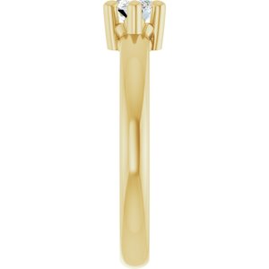 10K Yellow Gold 8x4.5 mm Marquise Ring Mounting – image 7