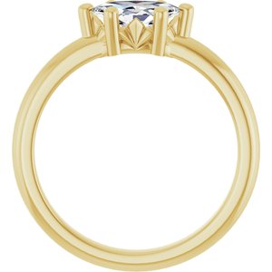 18K Yellow Gold 8x4.5 mm Marquise Ring Mounting – image 3