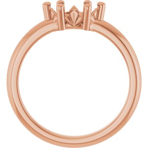 18K Rose Gold 8x4.5 mm Marquise Ring Mounting – image 4