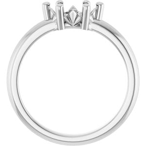 18K X1 White Gold 8x4.5 mm Marquise Ring Mounting – image 4