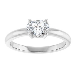 Continuum Sterling Silver 6.5x4.5 mm Oval Ring Mounting – image 5