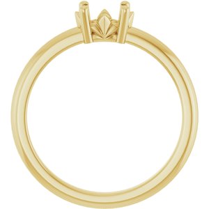 10K Yellow Gold 6.5x4.5 mm Oval Ring Mounting – image 4