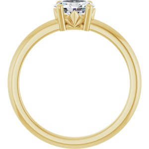 10K Yellow Gold 6.5x4.5 mm Oval Ring Mounting – image 3