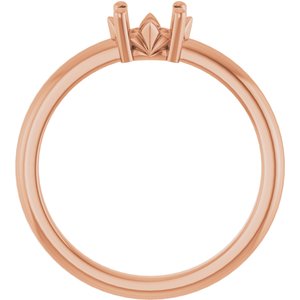 14K Rose Gold 6.5x4.5 mm Oval Ring Mounting – image 4