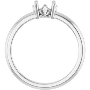 Platinum 6.5x4.5 mm Oval Ring Mounting – image 4