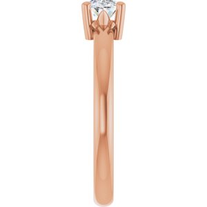 14K Rose Gold 6.5x4.5 mm Oval Ring Mounting – image 7