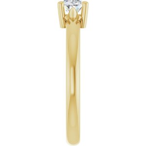 10K Yellow Gold 6.5x4.5 mm Oval Ring Mounting – image 7
