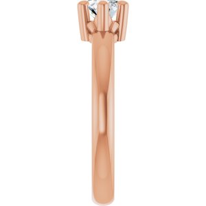 18K Rose Gold 9.5x5 mm Marquise Ring Mounting – image 7