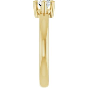 18K Yellow Gold 9.5x5 mm Marquise Ring Mounting – image 7