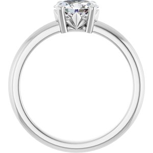 10K White Gold 7x5 mm Oval Ring Mounting – image 3