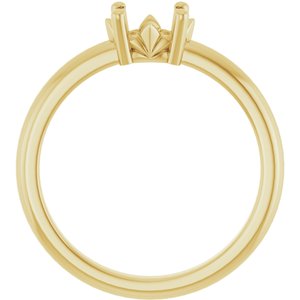 14K Yellow Gold 7x5 mm Oval Ring Mounting – image 4
