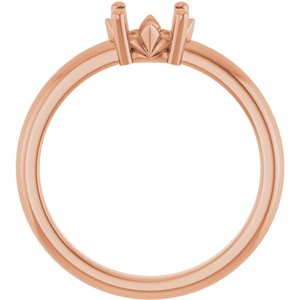 10K Rose Gold 7x5 mm Oval Ring Mounting – image 4