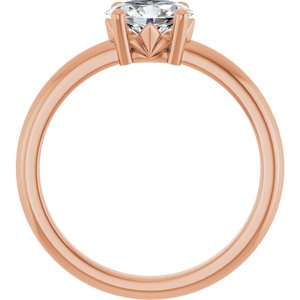 10K Rose Gold 7x5 mm Oval Ring Mounting – image 3