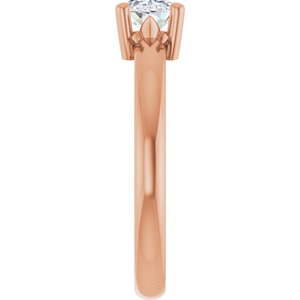 10K Rose Gold 7x5 mm Oval Ring Mounting – image 7