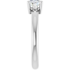 Sterling Silver 7x5 mm Oval Ring Mounting – image 7