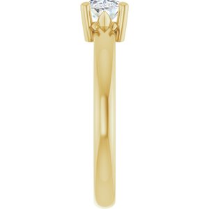 10K Yellow Gold 7x5 mm Oval Ring Mounting – image 7