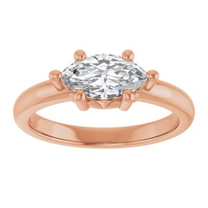 10K Rose Gold 9.5x5 mm Marquise Ring Mounting – image 5