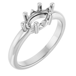 Platinum 9.5x5 mm Marquise Ring Mounting – image 2