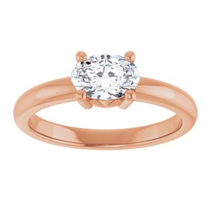 10K Rose Gold 7x5 mm Oval Ring Mounting – image 5
