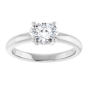Platinum 7x5 mm Oval Ring Mounting – image 5